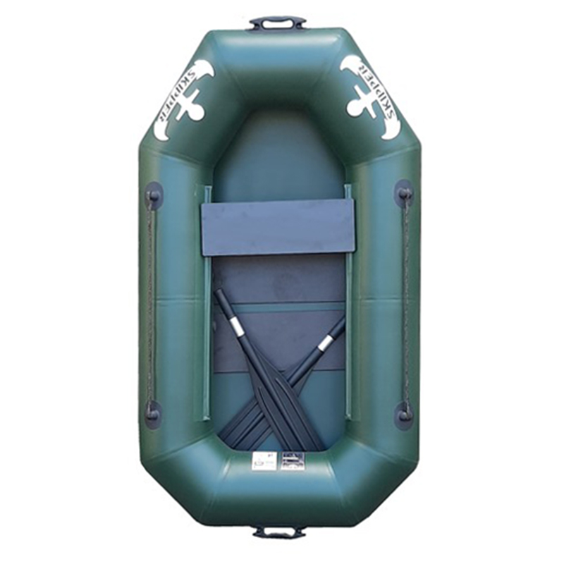 Надувная лодка Skipper S-190SPR зеленая + слань-коврик